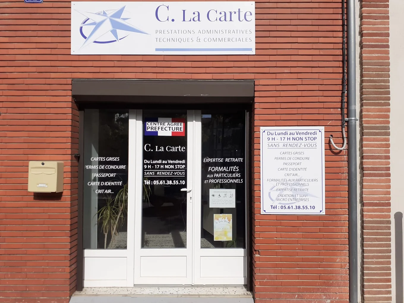 Façade de l'agence C. La Carte à Villefranche-de-Lauragais